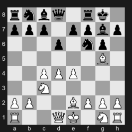 E73 - 1. d4 Nf6 2. c4 g6 3. Nc3 Bg7 4. e4 d6 5. Be2 O-O 6. Bg5 - King's Indian Defense: Averbakh Variation