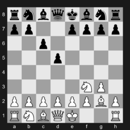 A07 - 1. Nf3 d5 2. g3 c6 3. Bg2 - King's Indian Attack