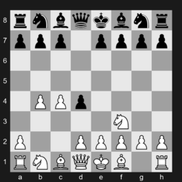 A09 - 1. Nf3 d5 2. c4 d4 3. b4 - Réti Opening: Advance Variation