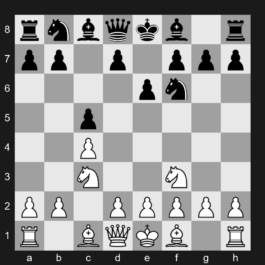 A34 - 1. Nf3 Nf6 2. c4 c5 3. Nc3 e6 - English Opening: Symmetrical Variation, Three Knights Variation