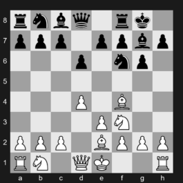 A48 - 1. d4 Nf6 2. Nf3 g6 3. Bf4 Bg7 4. e3 d6 5. Be2 O-O - London System, with Be2