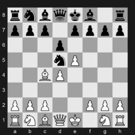 B03 - 1. e4 Nf6 2. e5 Nd5 3. d4 d6 4. Bc4 - Alekhine Defense: Balogh Variation