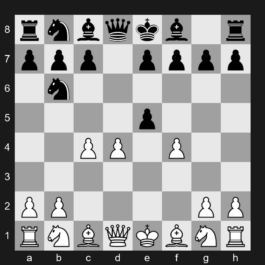B03 - 1. e4 Nf6 2. e5 Nd5 3. d4 d6 4. c4 Nb6 5. f4 dxe5 - Alekhine Defense: Four Pawns Attack