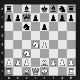 B47 - 1. e4 c5 2. Nf3 Nc6 3. Nc3 e6 4. d4 cxd4 5. Nxd4 Qc7 6. Be2 - Sicilian Defense: Taimanov Variation, Bastrikov Variation