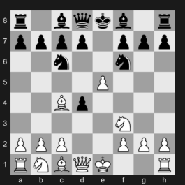 C44 - 1. e4 e5 2. Nf3 Nc6 3. d4 exd4 4. Bc4 Nf6 5. e5 - Scotch Game: Scotch Gambit, Advance Variation