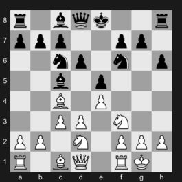 C54 - 1. e4 e5 2. Nf3 Nc6 3. Bc4 Bc5 4. O-O Nf6 5. d3 d6 6. c3 h6 7. Nbd2 - Italian Game: Classical Variation, Giuoco Pianissimo