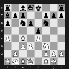 C54 - 1. e4 e5 2. Nf3 Nc6 3. Bc4 Bc5 4. O-O Nf6 5. d3 d6 6. c3 a6 7. a4 Ba7 - Italian Game: Classical Variation, Giuoco Pianissimo