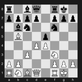 C64 - 1. e4 e5 2. Nf3 Nc6 3. Bb5 Nf6 4. O-O Bc5 5. c3 O-O 6. d4 Bb6 - Ruy Lopez: Classical Defense, Benelux Variation