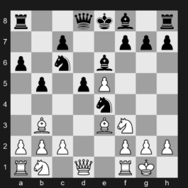 C80 - 1. e4 e5 2. Nf3 Nc6 3. Bb5 a6 4. Ba4 Nf6 5. O-O Nxe4 6. d4 b5 7. Bb3 d5 8. dxe5 Be6 9. Be3 - Ruy Lopez: Open, Main Line