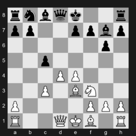 D85 - 1. d4 Nf6 2. c4 g6 3. Nc3 d5 4. cxd5 Nxd5 5. e4 Nxc3 6. bxc3 Bg7 7. Nf3 c5 8. Be3 - Grünfeld Defense: Exchange Variation, Modern Exchange Variation