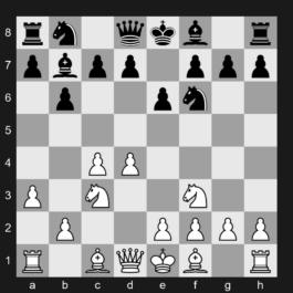E12 - 1. d4 Nf6 2. c4 e6 3. Nf3 b6 4. a3 Bb7 5. Nc3 - Queen's Indian Defense: Kasparov-Petrosian Variation