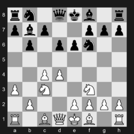 E12 - 1. d4 Nf6 2. c4 e6 3. Nf3 b6 4. a3 Bb7 5. Nc3 d6 - Queen's Indian Defense: Kasparov-Petrosian Variation