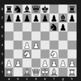 E61 - 1. d4 Nf6 2. c4 g6 3. Nc3 Bg7 4. Nf3 - King's Indian Defense