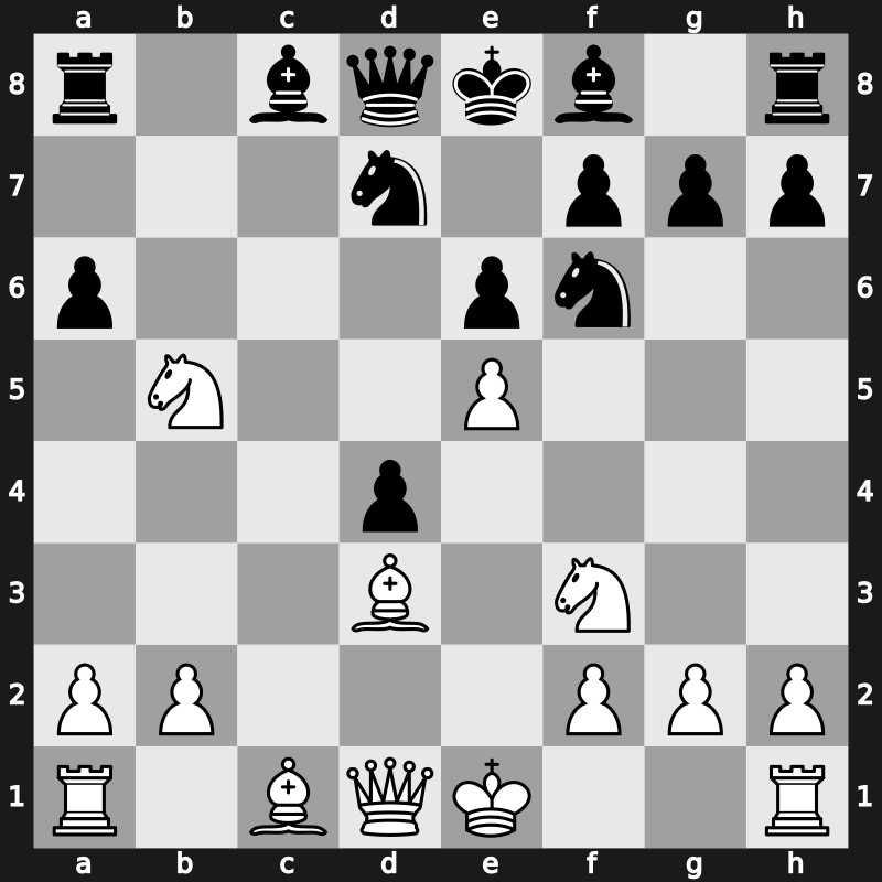 D49a - 11.Nxb5 - Meran Blumenfeld Variation [+0.17]