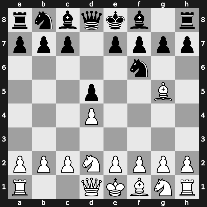 D00i - 2.Bg5 d5 3.Nd2 - Trompowsky: [-0.08]