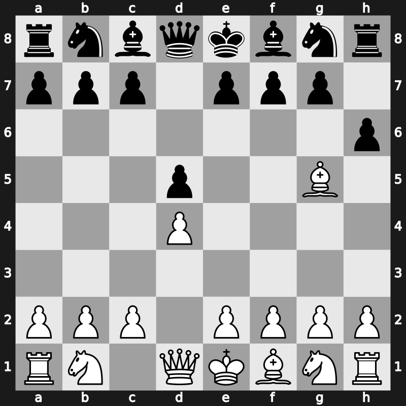 D00h - 2.Bg5 h6 - Hodgson Attack [-0.07]