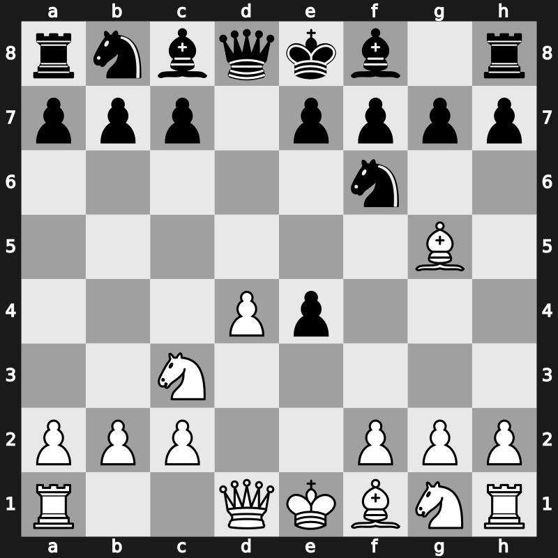 D00t - 2.Nc3 Nf6 3.e4 dxe4 4.Bg5 - Blackmar-Diemer: von Popiel Attack