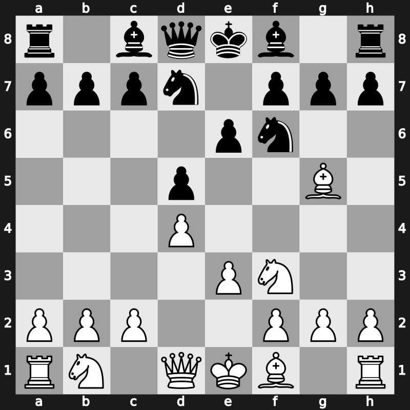 D03f - 3…e6 4.e3 Nbd7 - Torre Attack: