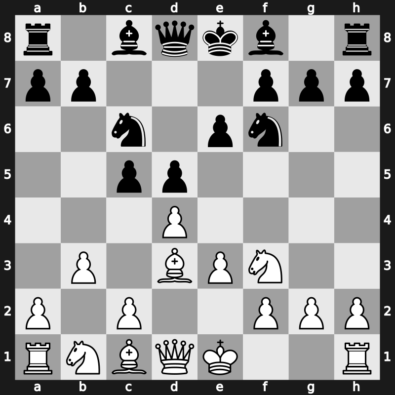 D05g - 4.Bd3 c5 5.b3 Nc6 - Rubinstein’s Attack [+0.18]