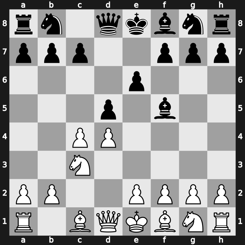 D06m - 2…Bf5 3.Nc3 e6 - QGD: