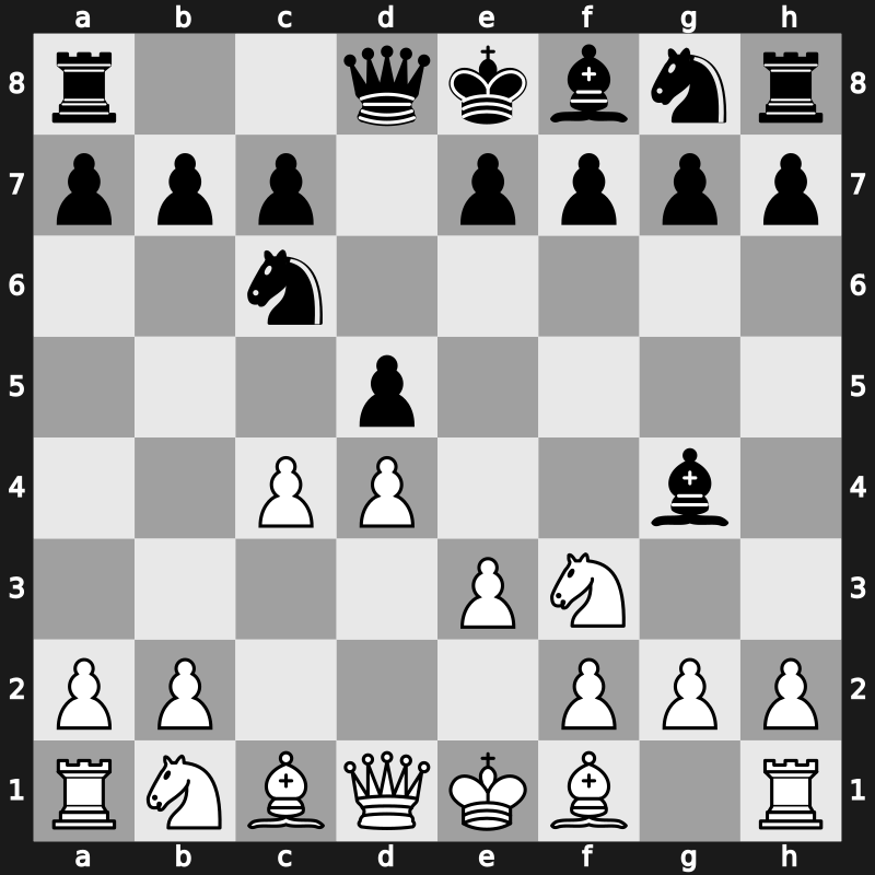 D07i - 3.Nf3 Bg4 4.e3 - Chigorin [+0.36]