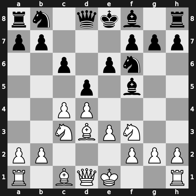 D12k - 5.Nc3 e6 6.Bd3 [+0.03]