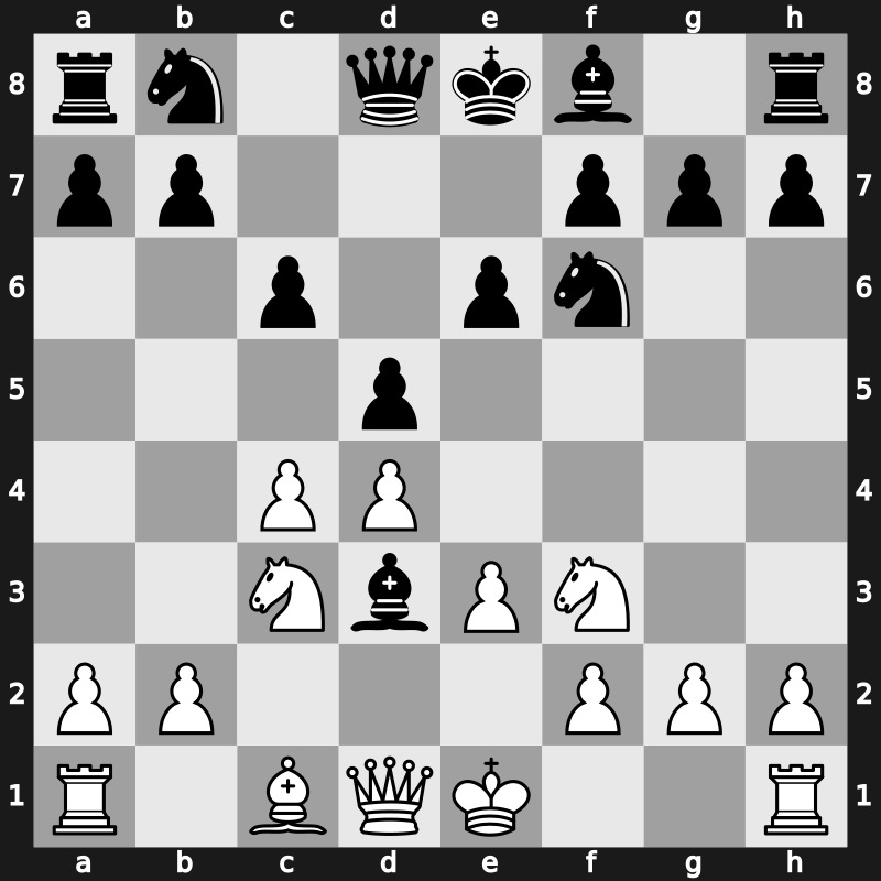D12l - 5.Nc3 e6 6.Bd3 Bxd3 - Slav
