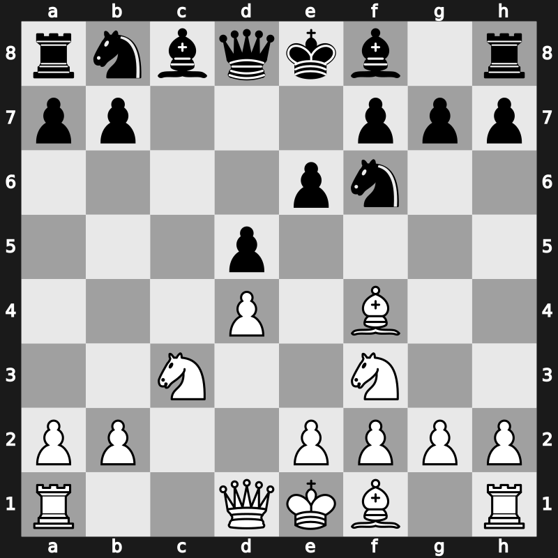 D13i - 4…cxd5 5.Nc3 e6 6.Bf4 - Exchange [+0.28]