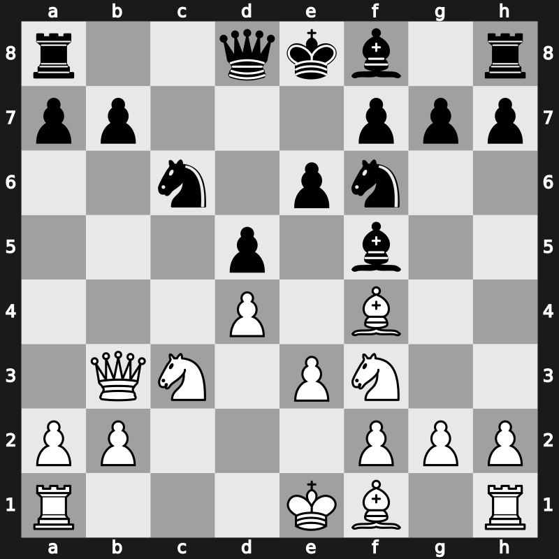 D14f - 7.e3 e6 8.Qb3 - Exchange [+0.20]