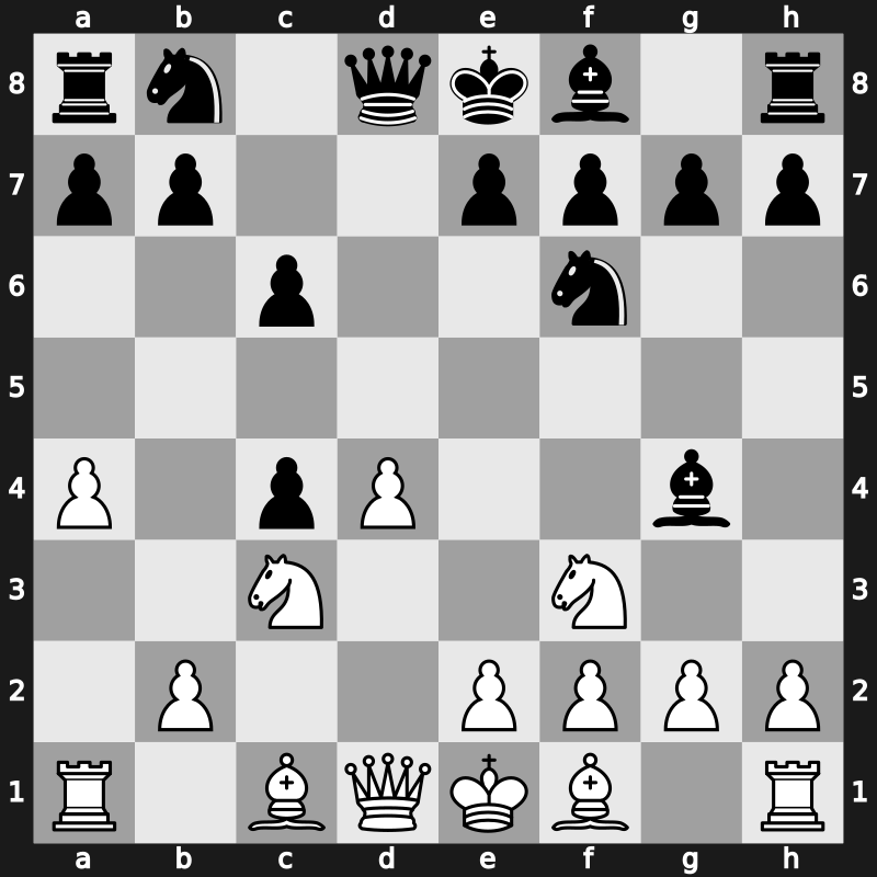 D16l - 5…Bg4 - Bronstein (Steiner) Variation