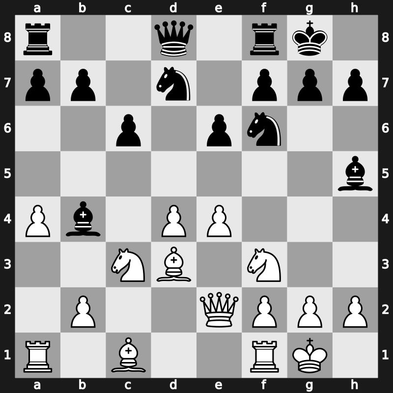 D19n - 9…Nbd7 10.e4 Bg6 11.Bd3 Bh5 - Dutch [+0.42]