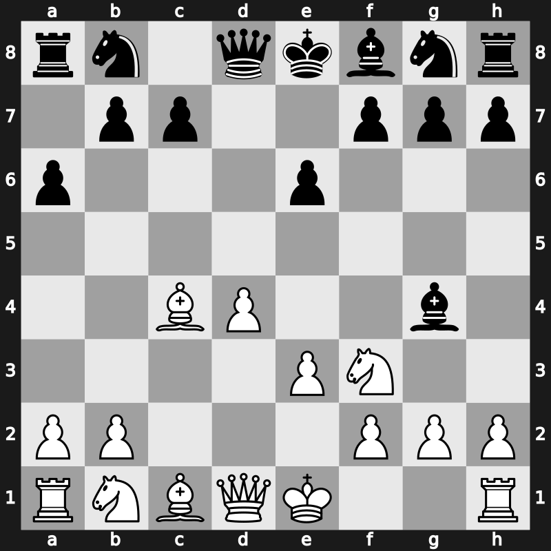 D22h - 4…Bg4 5.Bxc4 e6 - Alekhine [+0.48]