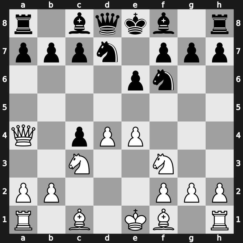 D23h - 4.Qa4+ Nbd7 5.Nc3 e6 6.e4 - Mannheim [+0.32]