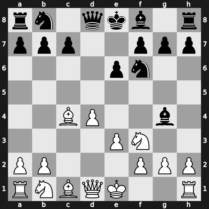 D25h - 4…Bg4 5.Bxc4 e6 - Janowski-Larsen
