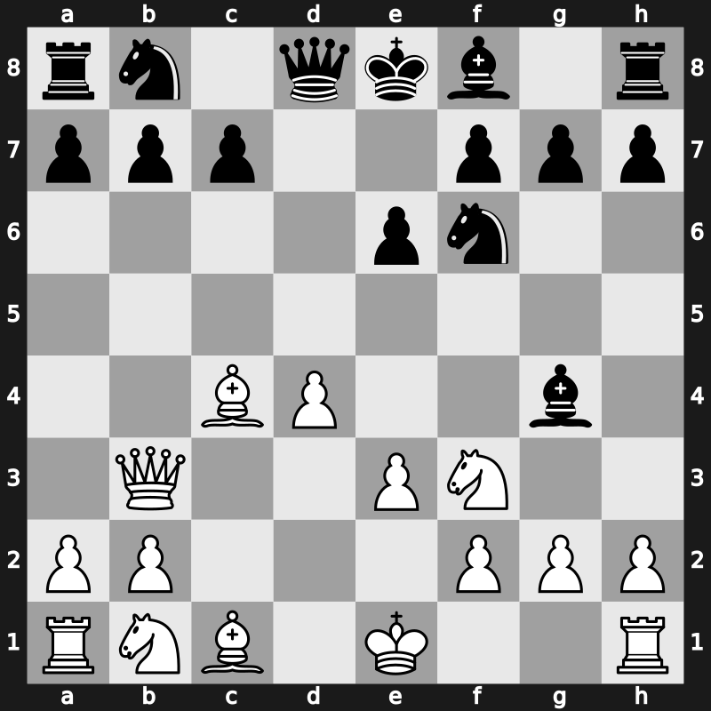 D25i - 4…Bg4 5.Bxc4 e6 6.Qb3 - Janowski-Larsen