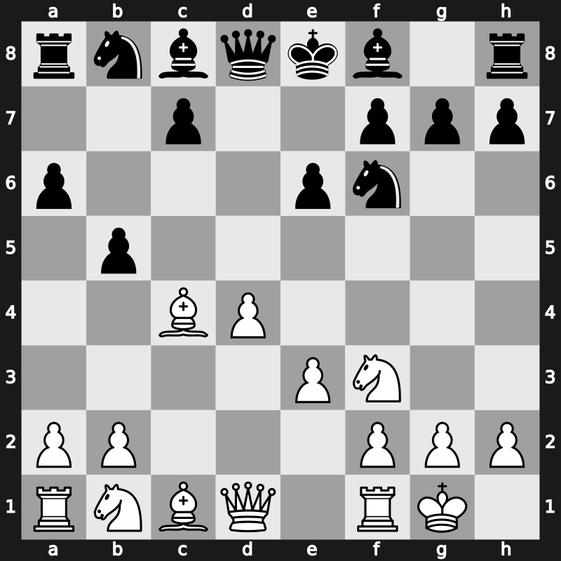 D26e - 5.Bxc4 a6 6.O-O b5 [+0.37]