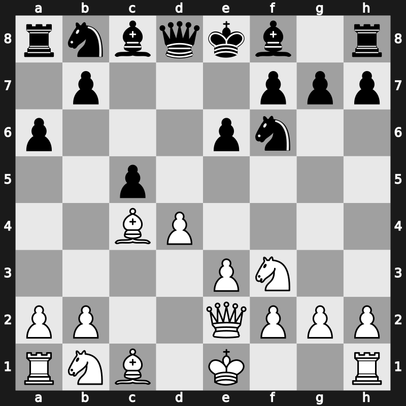 D26l - 5.Bxc4 c5 6.Qe2 a6 - Classical Furman