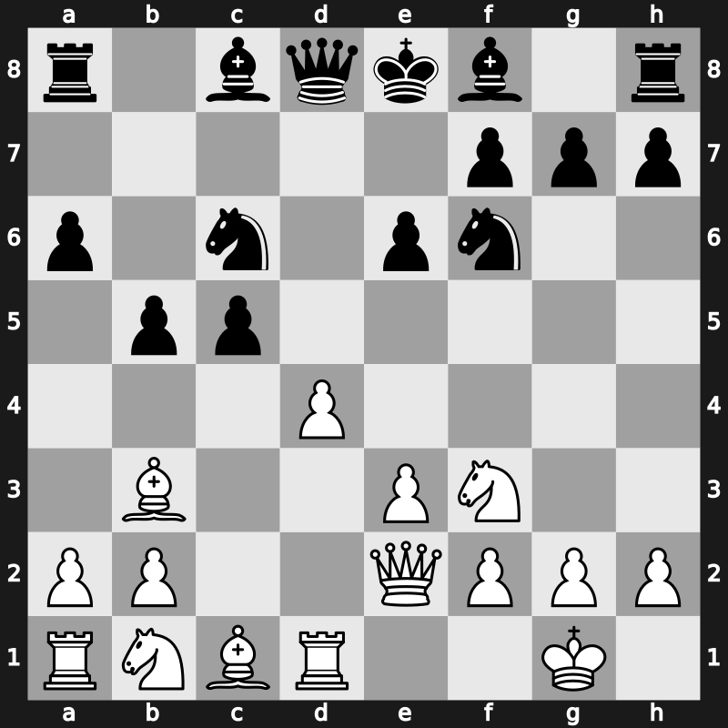 D28j - 7…b5 8.Bb3 Nc6 9.Rd1 - Classical [-0.16]
