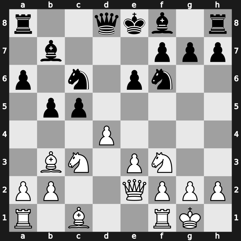 D28m - 7…b5 8.Bb3 Nc6 9.Nc3 Bb7 - Classical [+0.26]