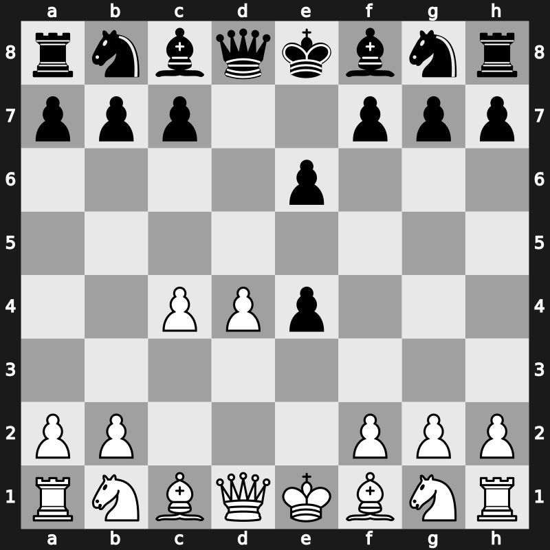 D30b - 3.e4 dxe4 - Diemer-Duhm Gambit (DDG) Accepted