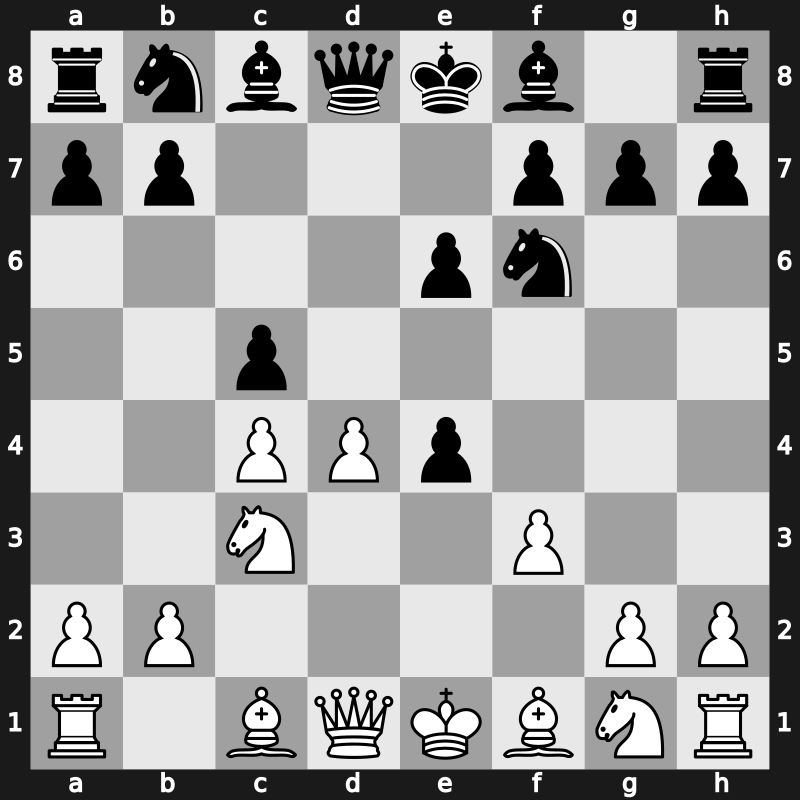 D30b - 3.c4 dxe4 4.Nc3 Nf6 5.f3 c5 - Diemer-Duhm Gambit (DDG): Keres Defence