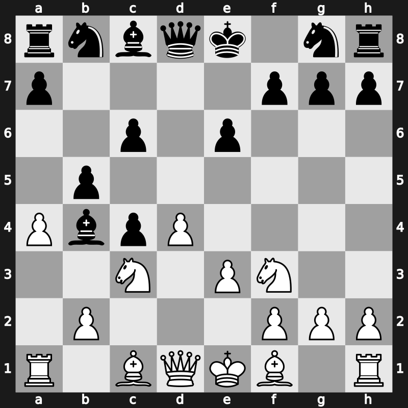D31s - 3…c6 4.Nf3 dxc4 5.a4 Bb4 6.e3 b5 - Semi-Slav: Noteboom [+0.24]