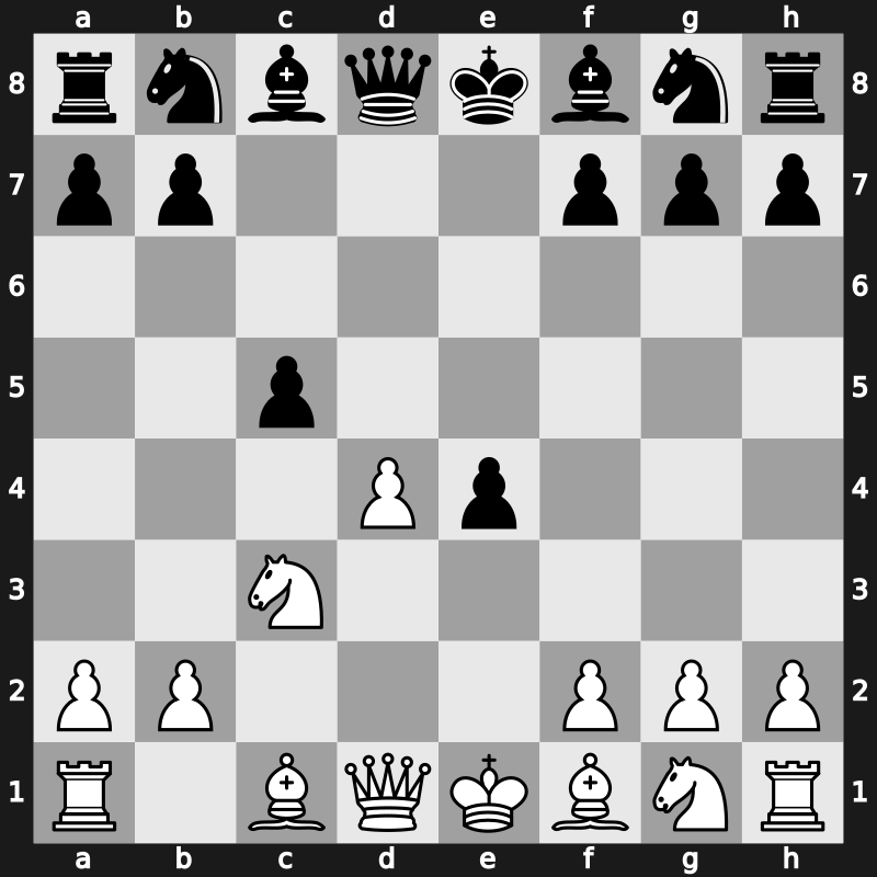 D32l - 4.cxd5 exd5 5.e4 dxe4 - Marshall Gambit