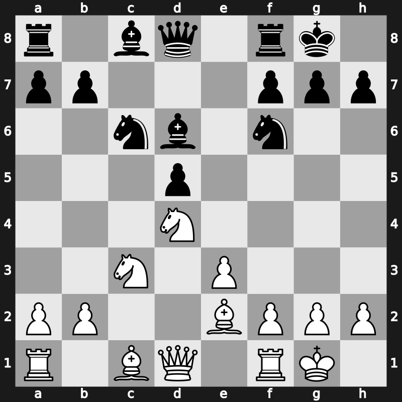 D32w - 4.cxd5 exd5 5.Nf3 Nc6 6.e3 Nf6 7.Be2 cxd4 8.Nxd4 Bd6 9.O-O O-O [+0.13]