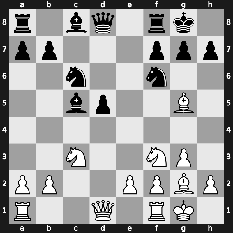 D34k - 8.O-O O-O 9.dxc5 Bxc5 10.Bg5 - QGD Tarrasch