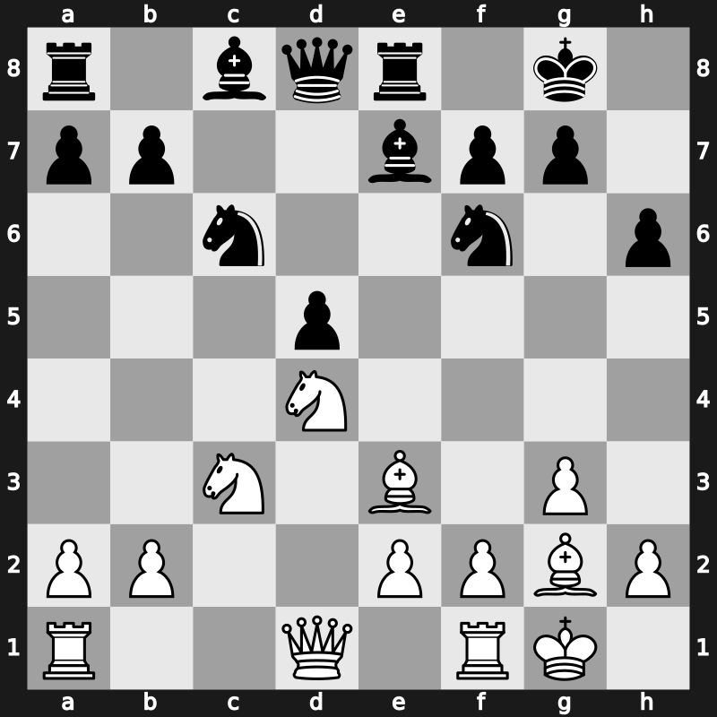 D34u - 8.O-O O-O 9.Bg5 cxd4 10.Nxd4 h6 11.Be3 Re8 [+0.41]