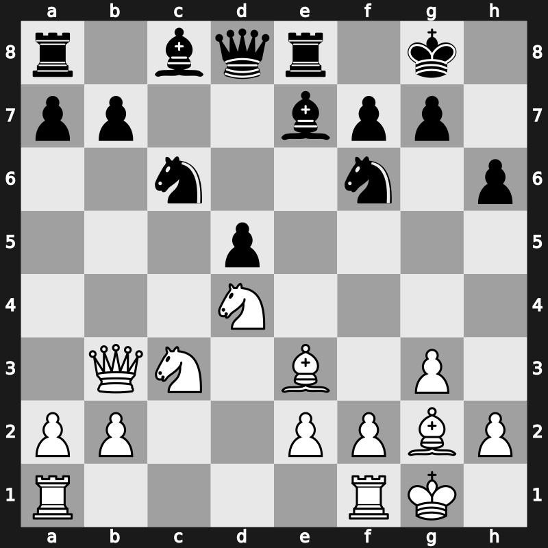 D34v - 8.O-O O-O 9.Bg5 cxd4 10.Nxd4 h6 11.Be3 Re8 12.Qb3 [+0.31]