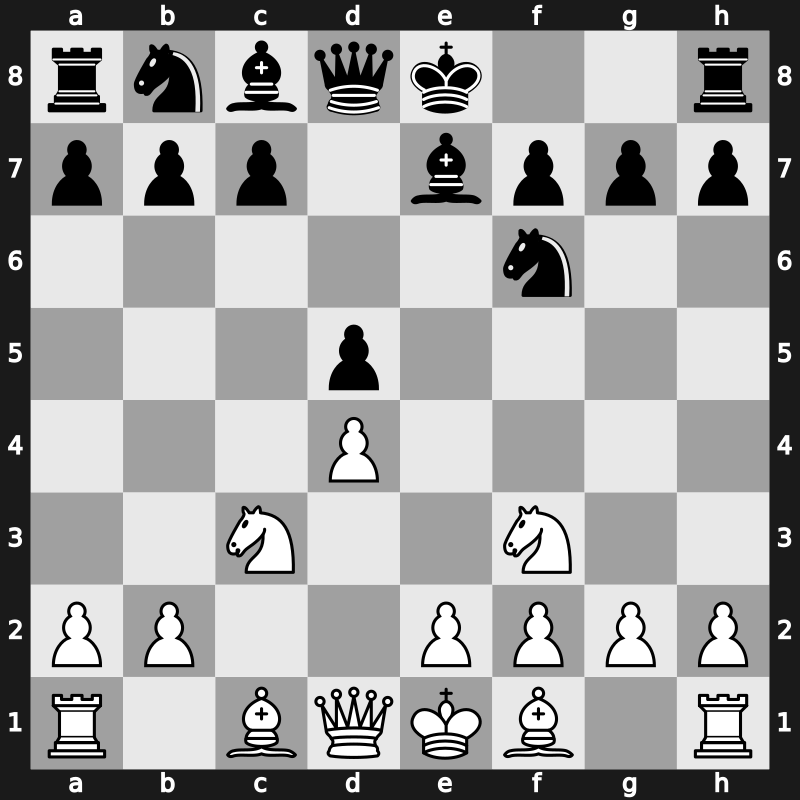 D35g - 4.cxd5 exd5 5.Nf3 Be7 - Exchange [+0.04]