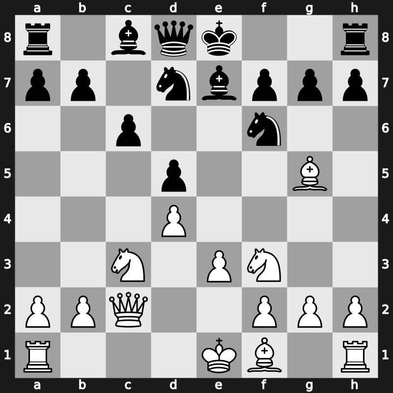 D36h - 6…Be7 7.e3 Nbd7 8.Nf3 - Exchange [+0.18]