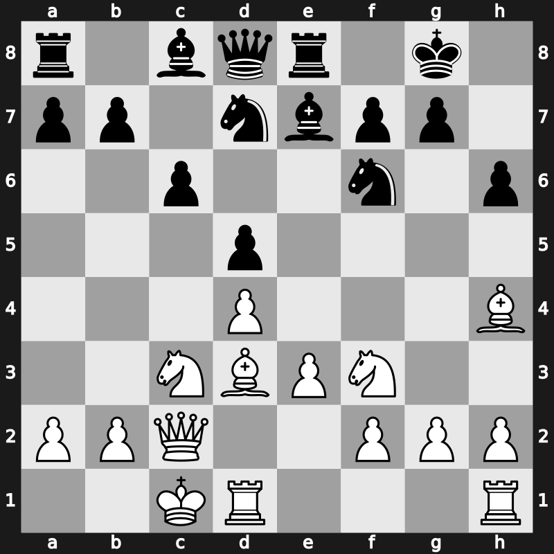 D36r - 6…Be7 7.e3 Nbd7 8.Bd3 O-O 9.Nf3 Re8 10.O-O-O h6 11.Bh4 - Exchange Main Line